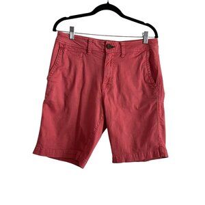 American Eagle Outfitters Men SZ 30 Coral Flat Front Active Flex Chino Shorts